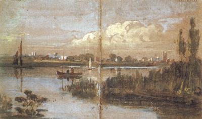 Joseph Mallord William Turner River scene with boats (mk31)